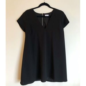 TOBI Black deep V neckline dress